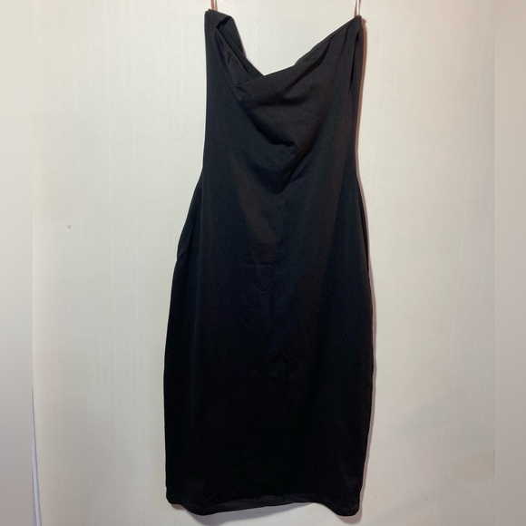House of CB London Vintage Jersey Knit Strapless Mini Dress Black Small/Medium - Picture 2 of 10